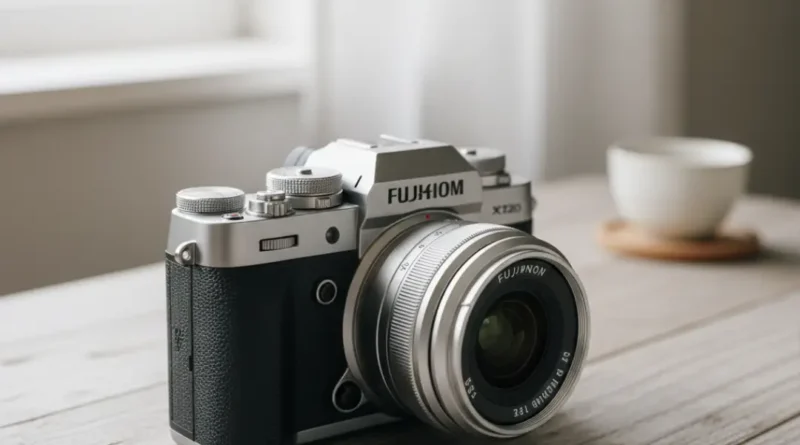 Fujifilm X-T20 camera review showing specs, retro mirrorless design, price details and photography use