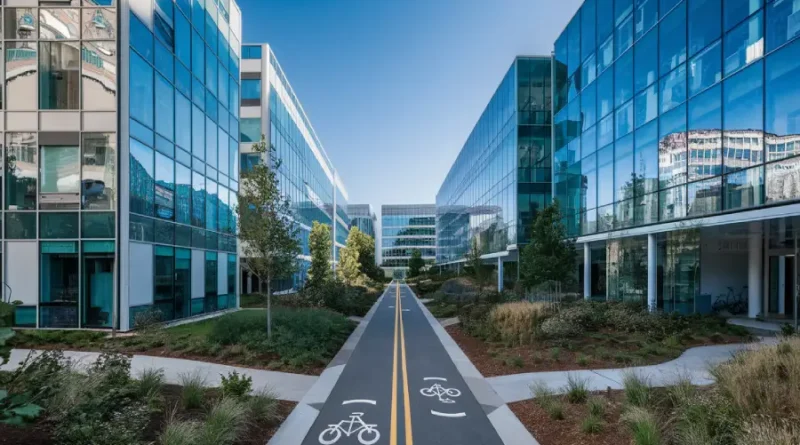 Google Kirkland 6th St Campus 2025 main building with modern glass design and green spaces