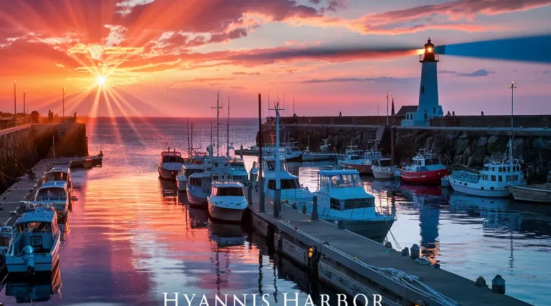 “Hyannis Harbor sunset view – top hyannis tourist attractions in Cape Cod.”