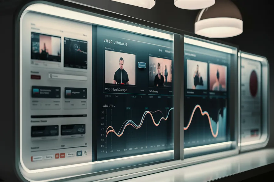 ZVideo Explained: The Future of Streaming, Monetization & Learning (2025 Guide) 2 “ZVideo streaming performance dashboard showing video previews, creator analytics, and detailed engagement graphs on a futuristic interface.”