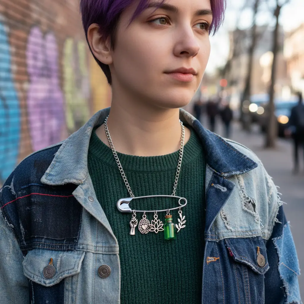 What A Safety Pin Necklace Represents Today